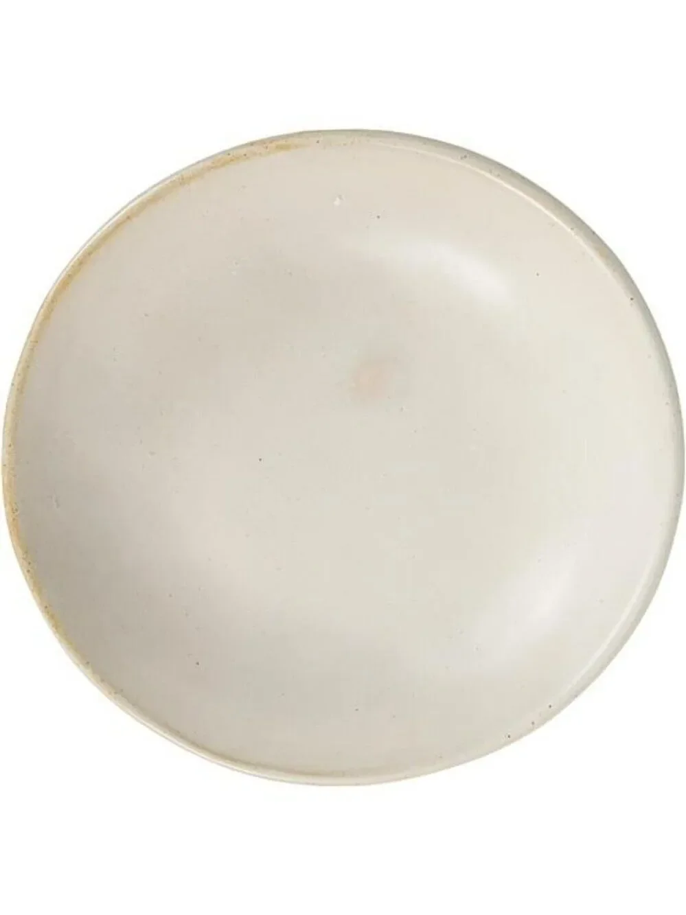 Stoneware Serving Bowl White Reactive Glaze 8 Inch Modern Kitchen Decor